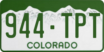 CO license plate 944TPT