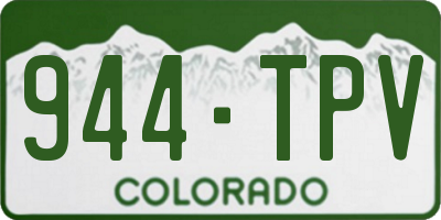CO license plate 944TPV