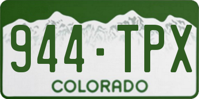 CO license plate 944TPX