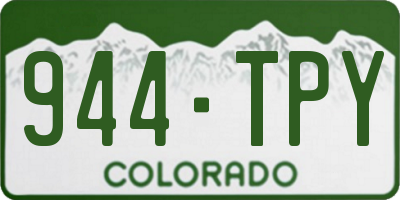 CO license plate 944TPY