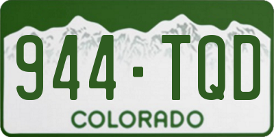 CO license plate 944TQD
