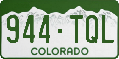 CO license plate 944TQL