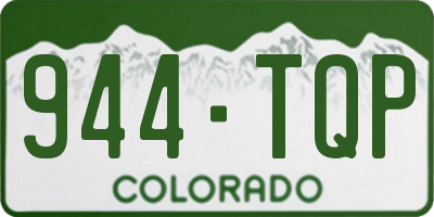 CO license plate 944TQP