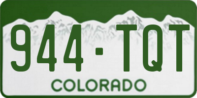 CO license plate 944TQT