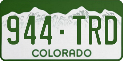 CO license plate 944TRD