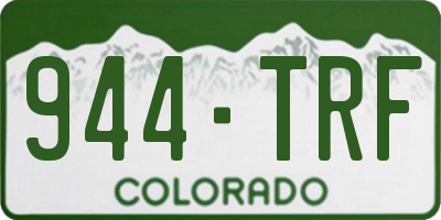 CO license plate 944TRF