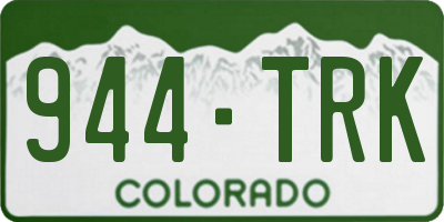 CO license plate 944TRK