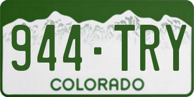 CO license plate 944TRY