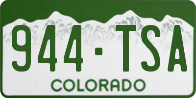 CO license plate 944TSA