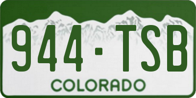 CO license plate 944TSB