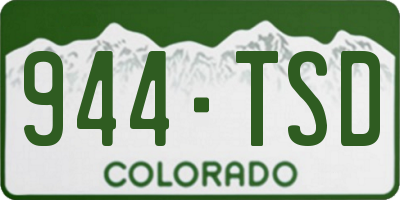 CO license plate 944TSD