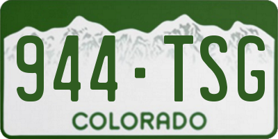 CO license plate 944TSG