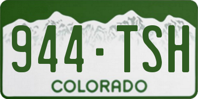 CO license plate 944TSH