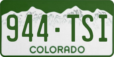 CO license plate 944TSI