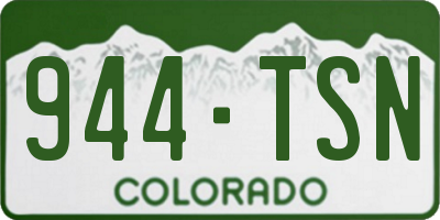 CO license plate 944TSN