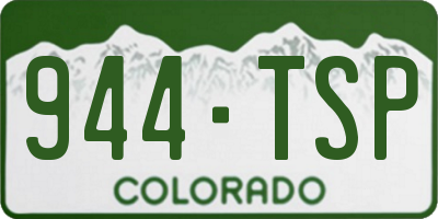 CO license plate 944TSP