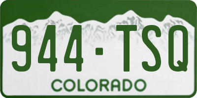 CO license plate 944TSQ