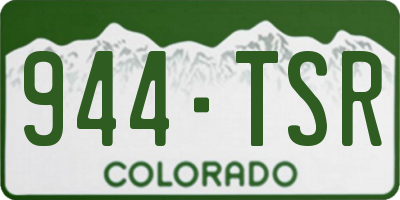 CO license plate 944TSR