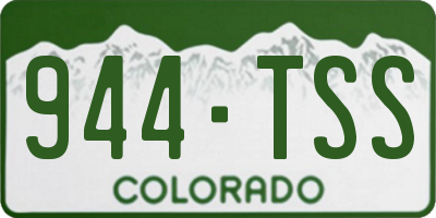 CO license plate 944TSS