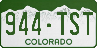 CO license plate 944TST