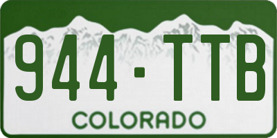 CO license plate 944TTB
