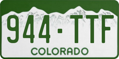 CO license plate 944TTF