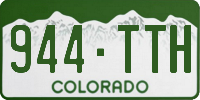 CO license plate 944TTH
