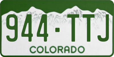 CO license plate 944TTJ