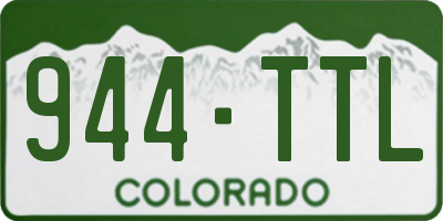 CO license plate 944TTL