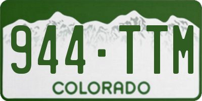 CO license plate 944TTM