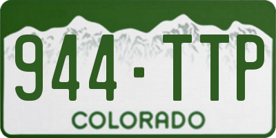 CO license plate 944TTP