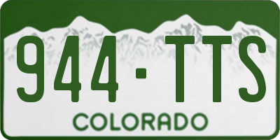 CO license plate 944TTS
