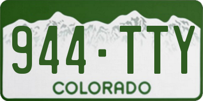 CO license plate 944TTY