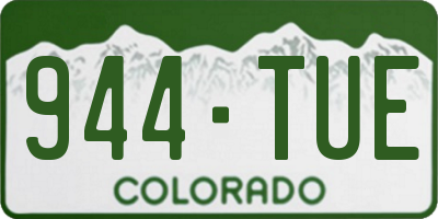 CO license plate 944TUE