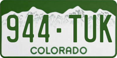 CO license plate 944TUK