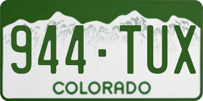 CO license plate 944TUX