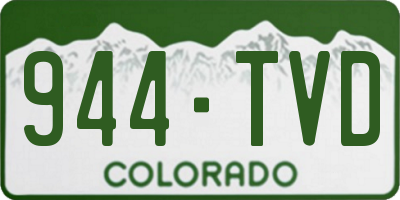 CO license plate 944TVD
