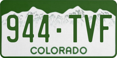 CO license plate 944TVF