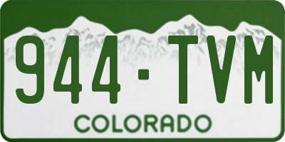 CO license plate 944TVM