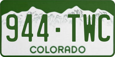CO license plate 944TWC
