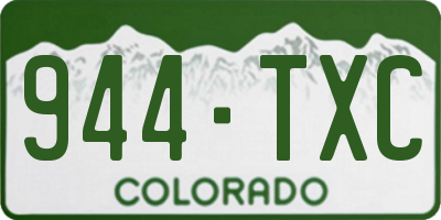 CO license plate 944TXC
