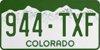 CO license plate 944TXF