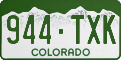 CO license plate 944TXK