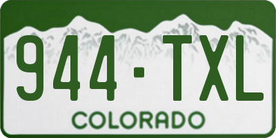 CO license plate 944TXL