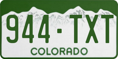 CO license plate 944TXT