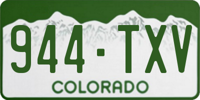 CO license plate 944TXV