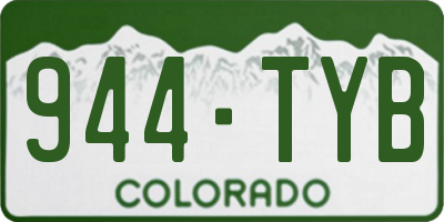 CO license plate 944TYB