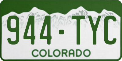 CO license plate 944TYC