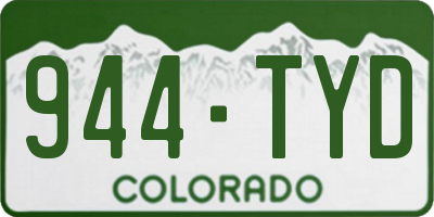 CO license plate 944TYD