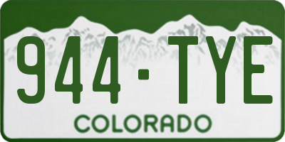 CO license plate 944TYE